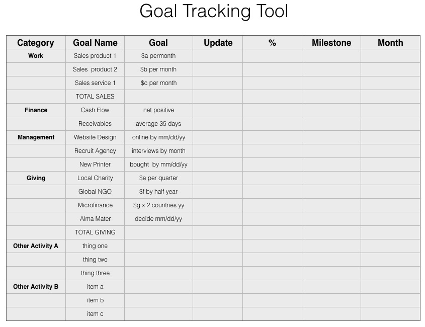 goal tracking tool