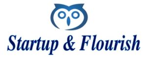 venture founders logo with startup & flourish